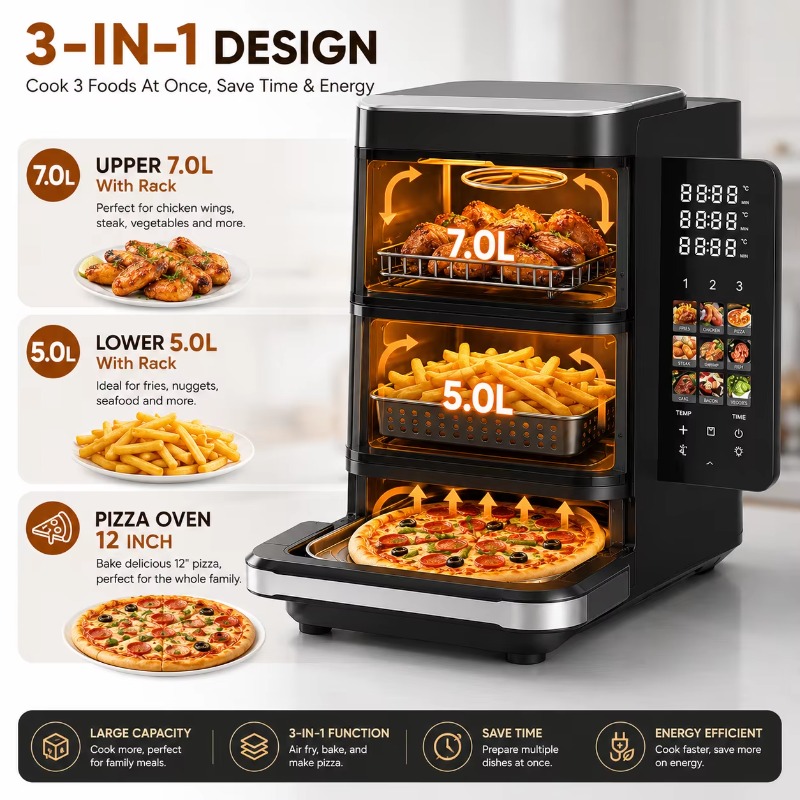 Electric Air Fryer, Pizza Baki - Air Fryer recension och pris
