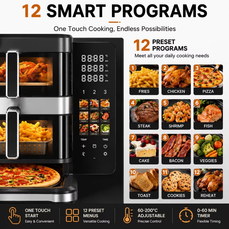 Electric Air Fryer, Pizza Baki - Air Fryer recension och pris