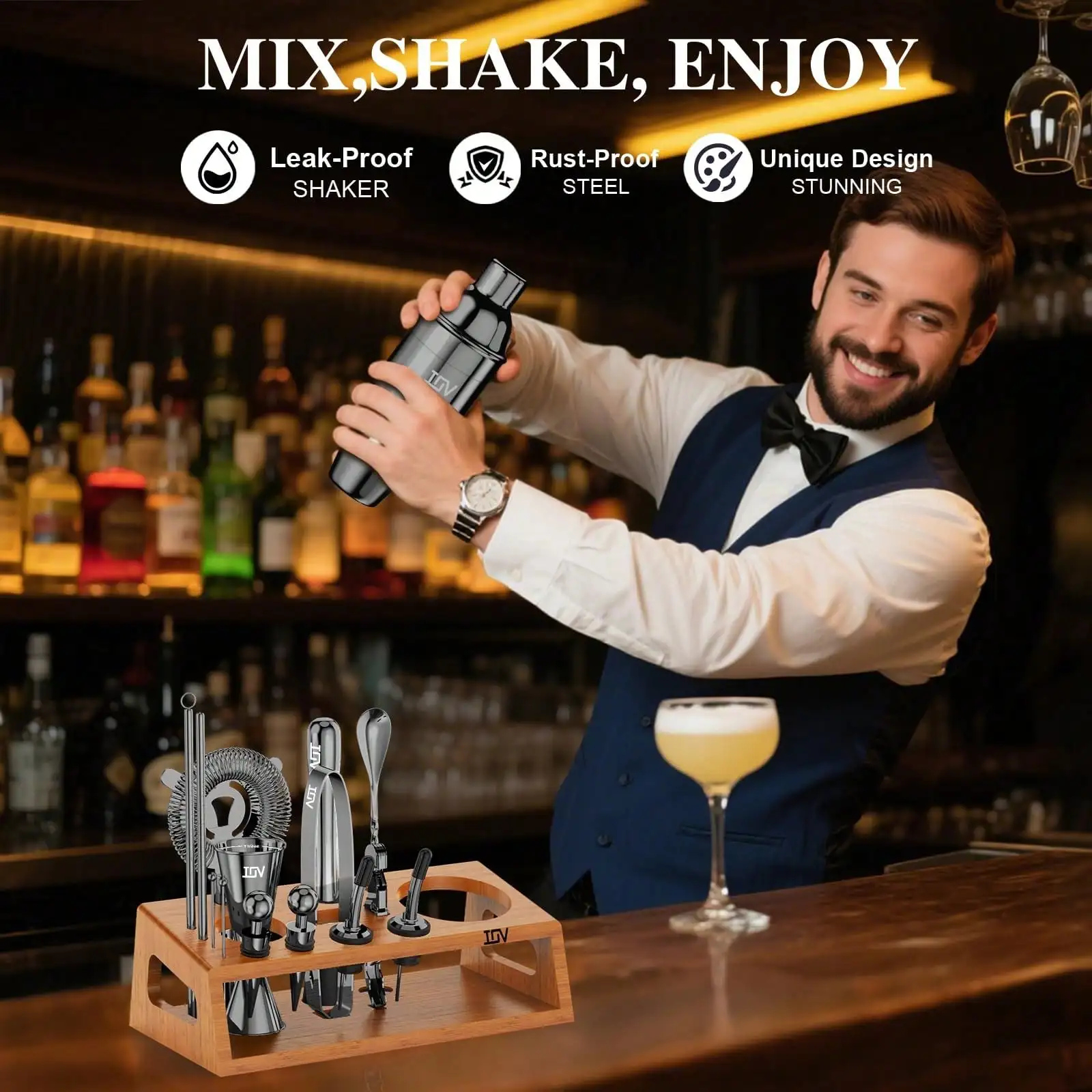 Cocktail Shaker Set Bartender  - Stand Mixer recension och pris