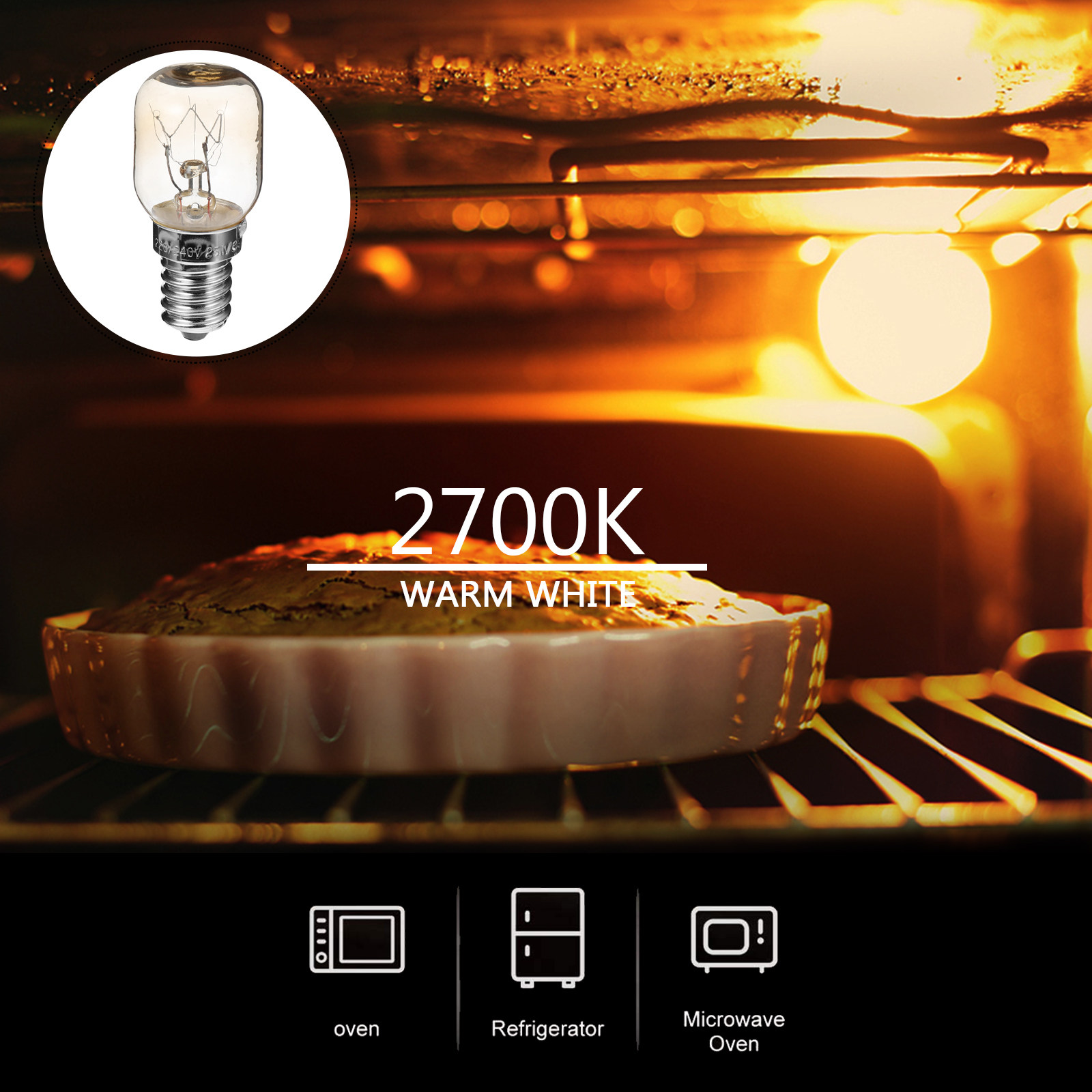 4Pcs Oven Lamp Bulb Heat-Resis - Microwave Oven recension och pris